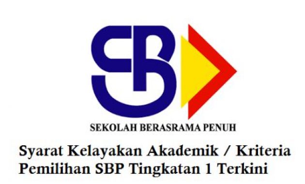 Syarat Kelayakan Akademik Kemasukan SBP Tingkatan 1 Terkini