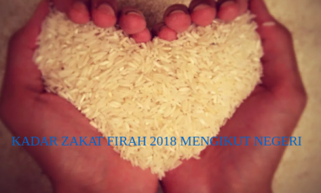 Bayaran Zakat Fitrah 2018
